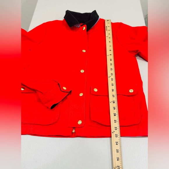 J Crew  Jacket Soft Red Collared Womens Size S Retail $138‎ Lightweight - Picture 7 of 9